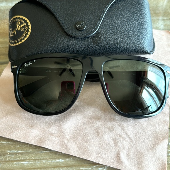 Ray Ban Boyfriend polarized square sunglasses. - Picture 6 of 9